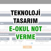 teknoloji tasarım e okul not verme
