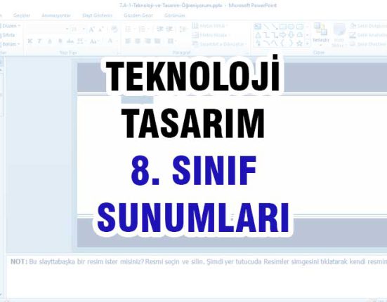 teknoloji tasarım 8. sınıf sunumları