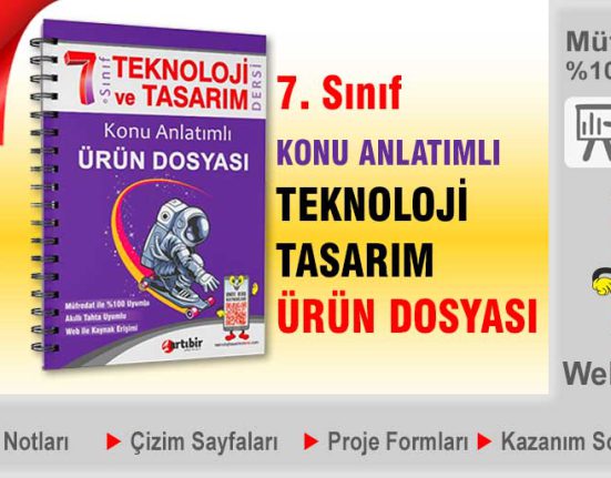 7. Sınıf Teknoloji Tasarım dersi Ürün Dosyası