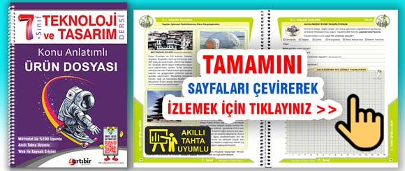 7. sınıf teknoloji tasarım e-kitap