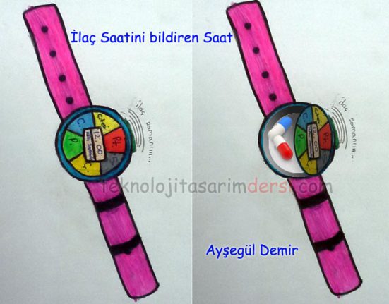 Teknoloji Tasarım Projesi 26 ilac saatini bildiren saat