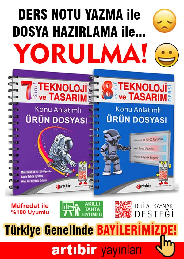 teknoloji ve tasarım ders defteri kitabı ürün dosyası
